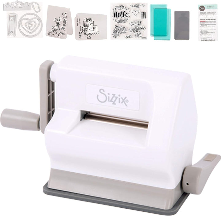 Sizzix Sidekick Starter Kit (White &amp; Gray) - Kidis Art
