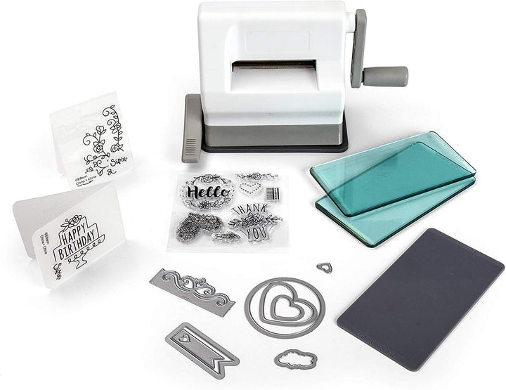Sizzix Sidekick Starter Kit (White &amp; Gray) - Kidis Art
