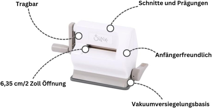 Sizzix Sidekick Starter Kit (White &amp; Gray) - Kidis Art