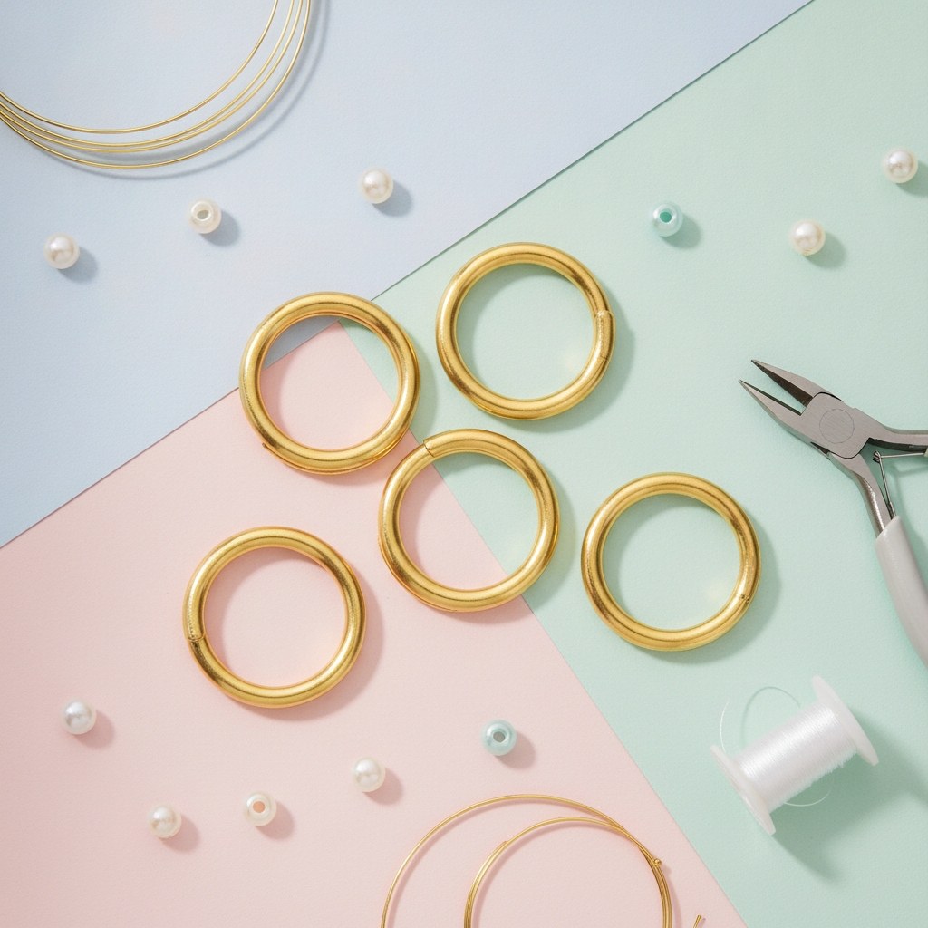 Spaltringe 15St, 7mm goldfarben - Kidis Art