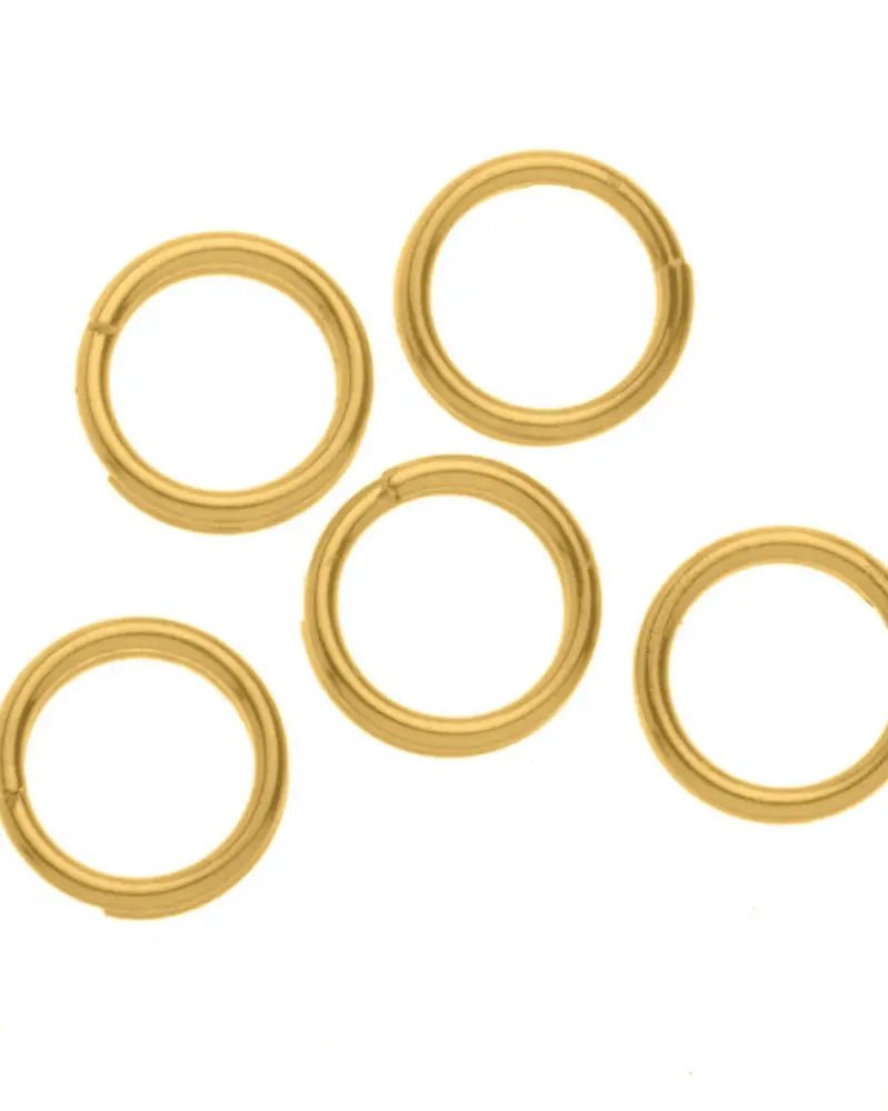 Spaltringe 15St, 7mm goldfarben - Kidis Art
