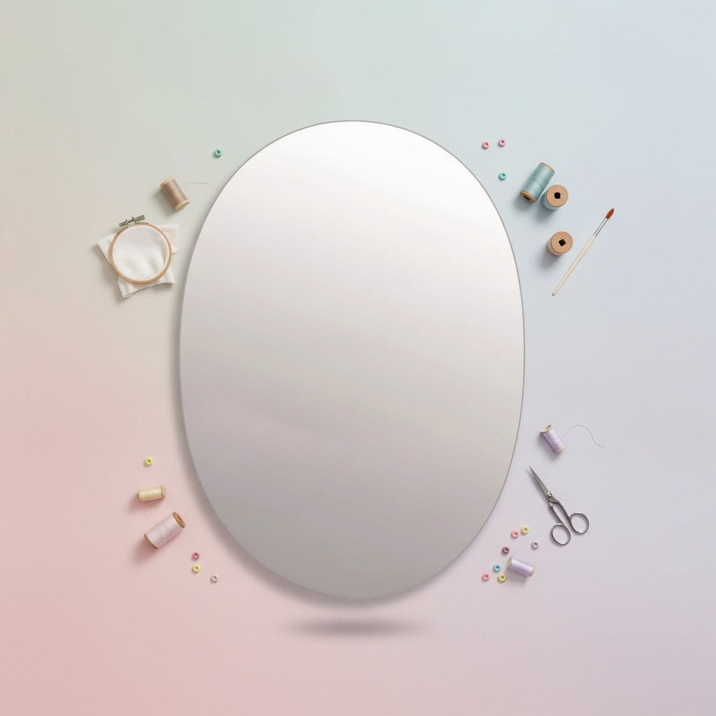 Spiegel oval 55x75mm 1St - Kidis Art