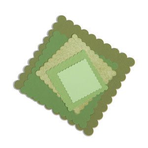 Stanz Set 6 Stück Framelits - Quadrate Jakobsmuschel - Kidis Art