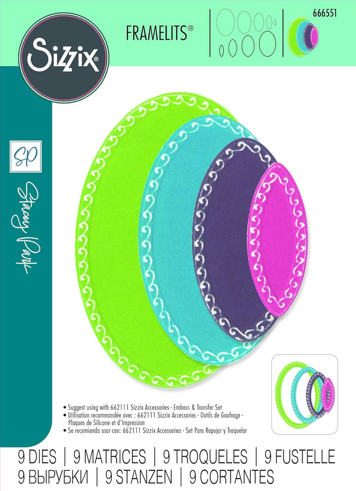 Stanzset 9 Stück - Clare Classic Ovals by Stacey Park - Kidis Art
