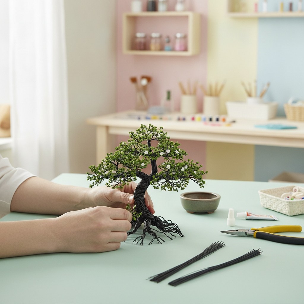 Schwarzer steifer Steckdraht für florale Arrangements