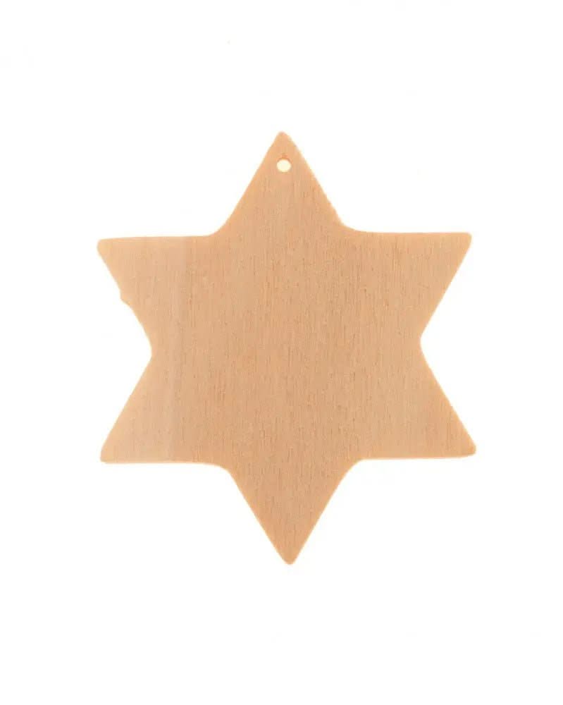 Holzstern 5cm, 6 Stück - Kidis Art