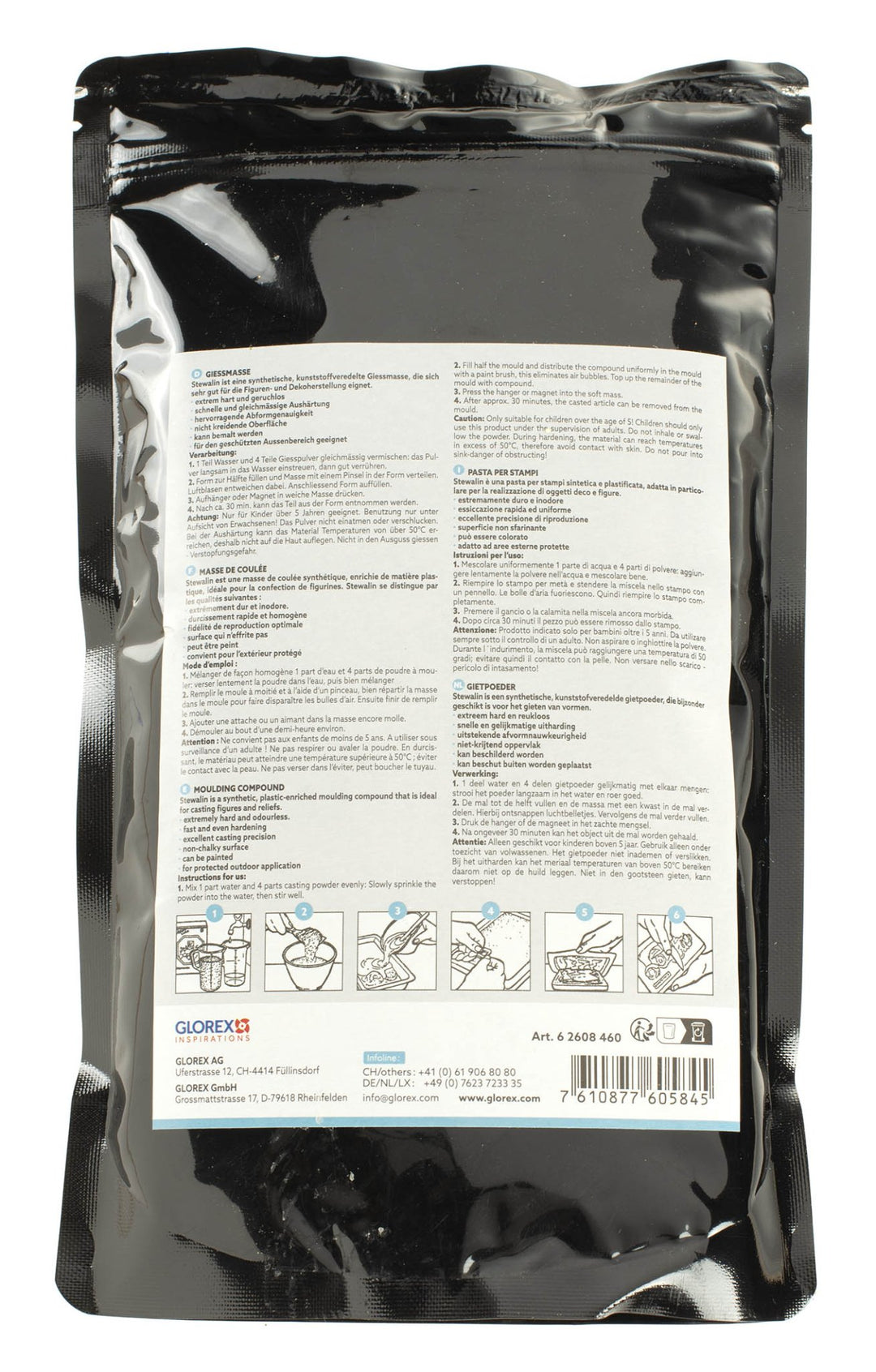 Stewalin schwarz 1kg - Kidis Art