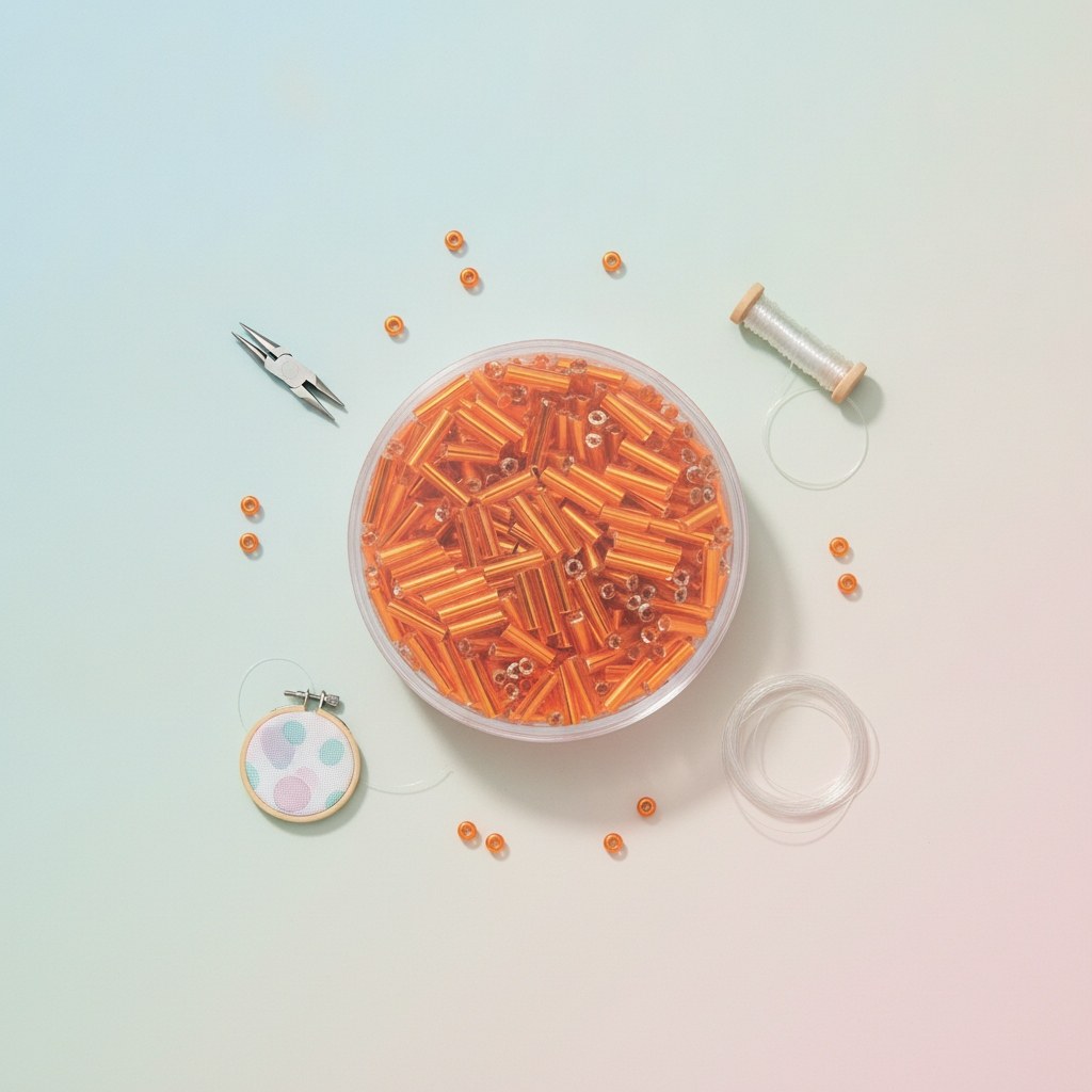 Stifte Silbereinzug orange 6mm 17gr - Kidis Art