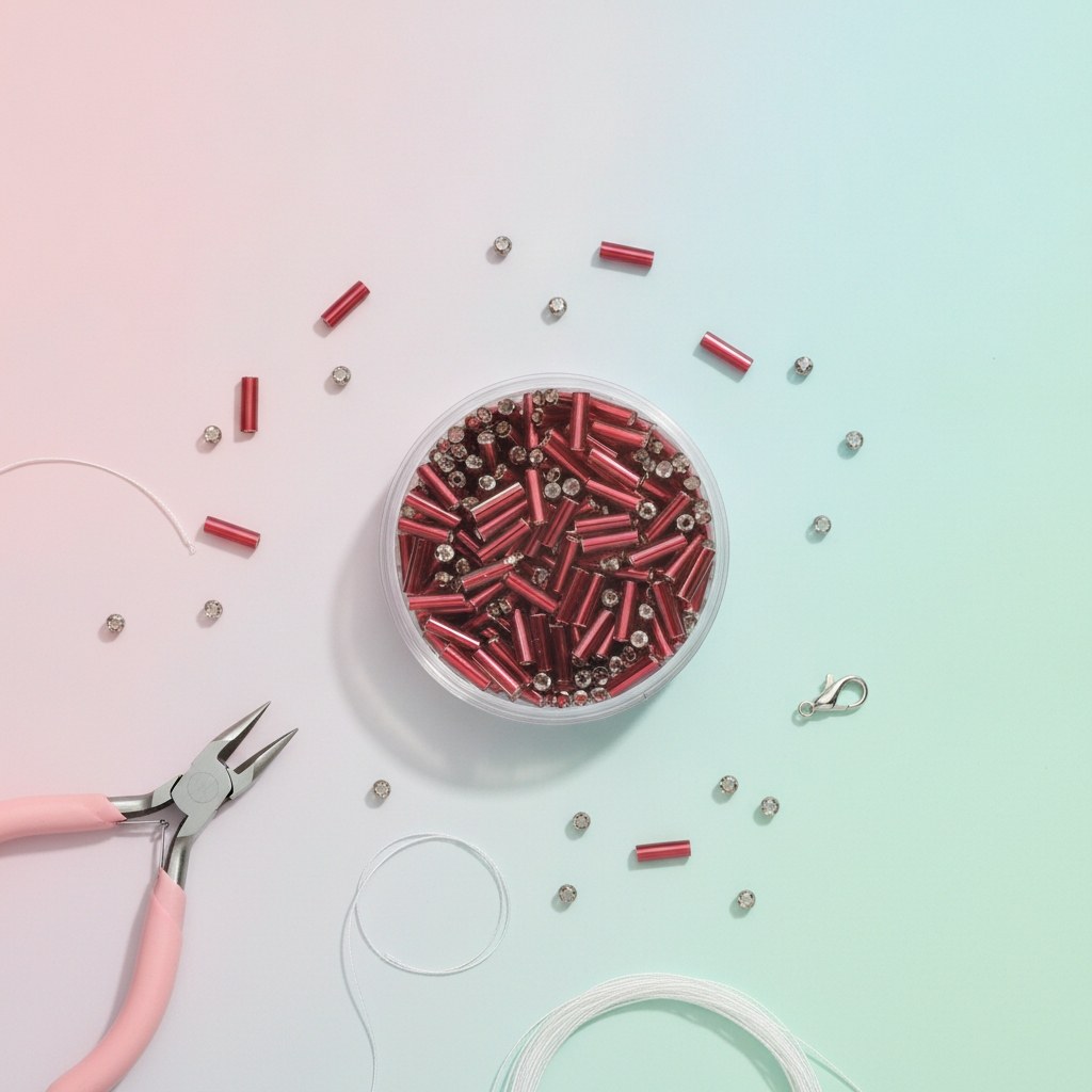 Stifte Silbereinzug rot 6mm 17gr - Kidis Art