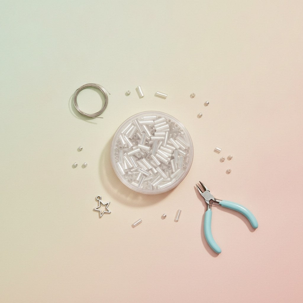 Stifte Silbereinzug transp. 6mm 17gr - Kidis Art