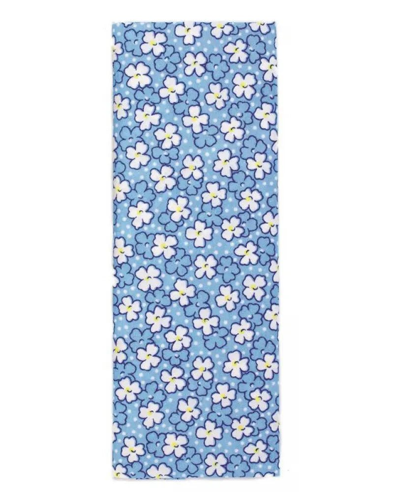 Stoffzuschnitt 100x150cm blau Blumen - Kidis Art