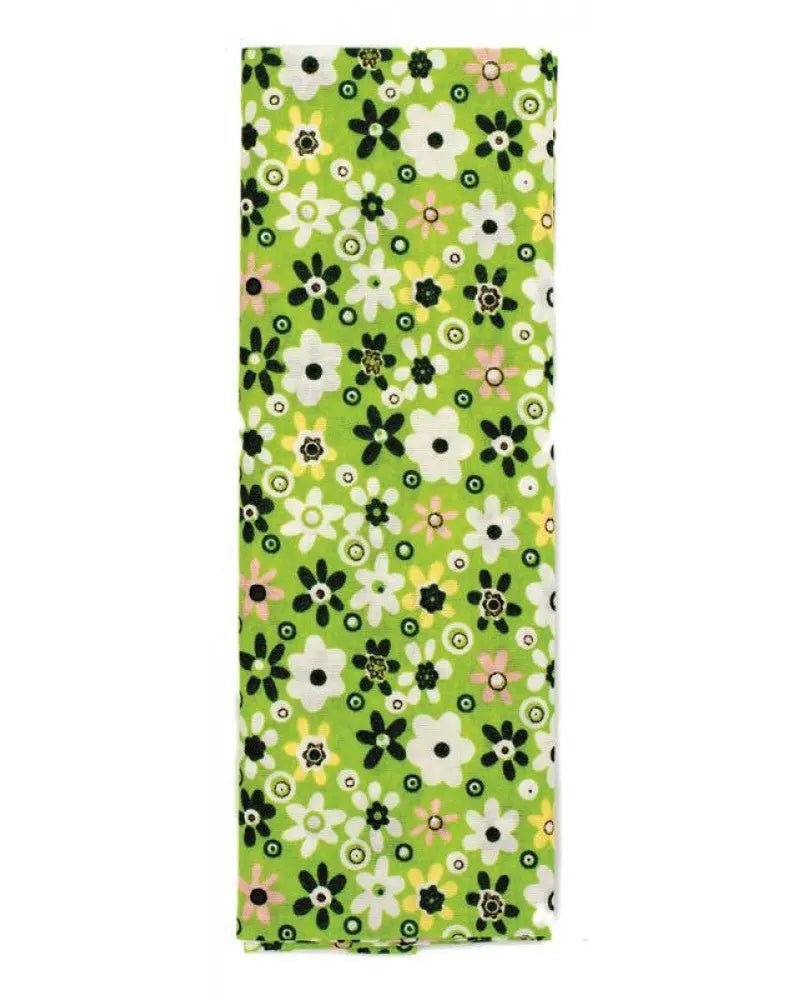 Stoffzuschnitt 100x150cm, grün Blumen - Kidis Art