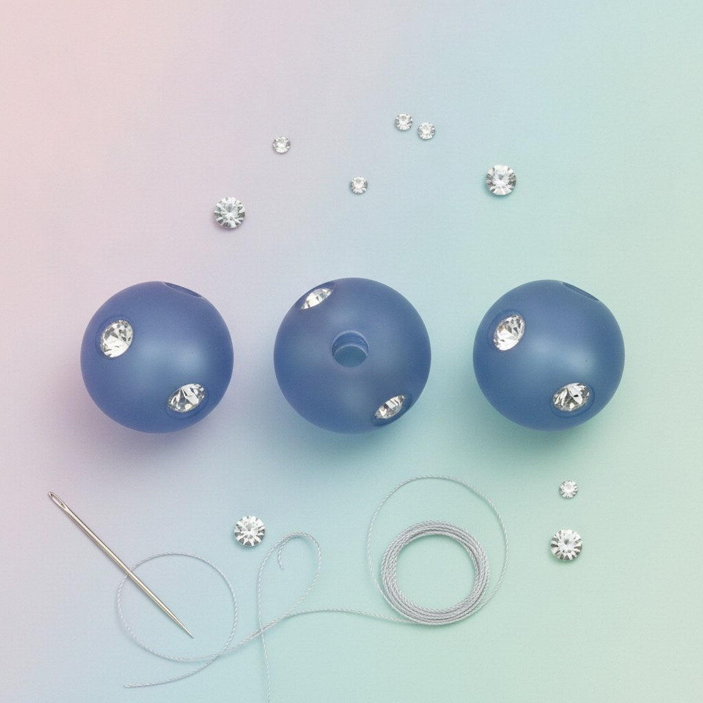 Strassperle 8mm Swarovski königsblau matt - Kidis Art