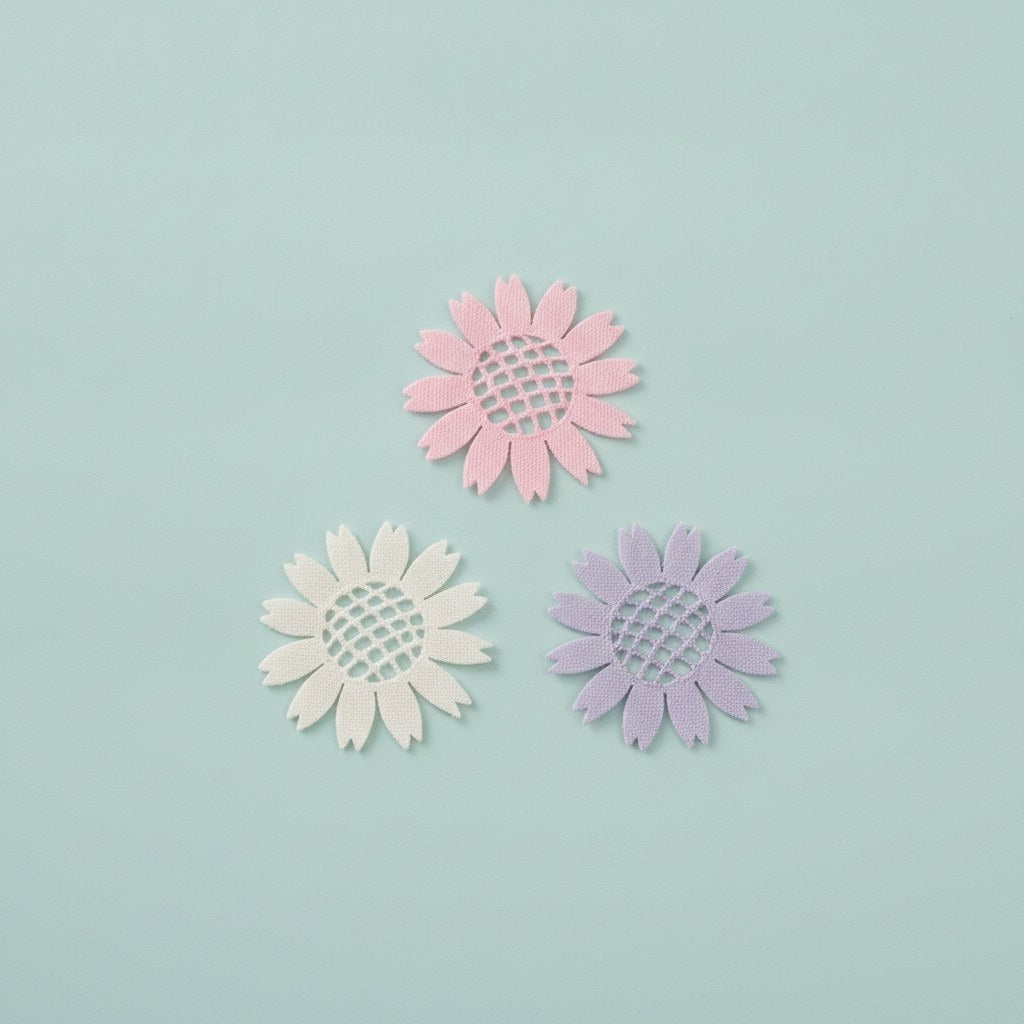 Streuteile Blumen, 4cm, 9St. Holz, lila-mix, FSC - Kidis Art