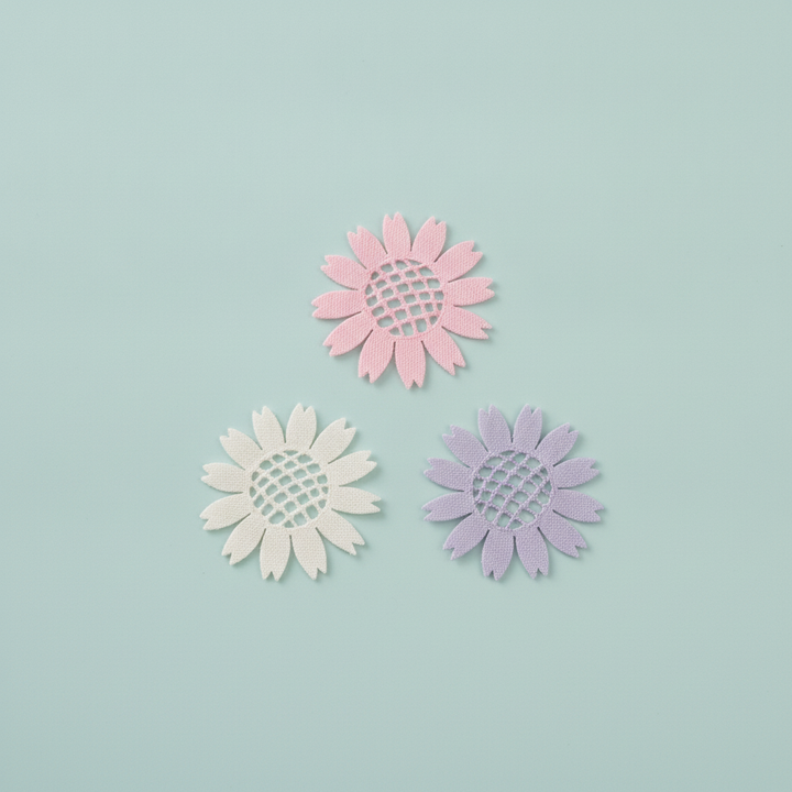Streuteile Blumen, 4cm, 9St. Holz, lila-mix, FSC - Kidis Art