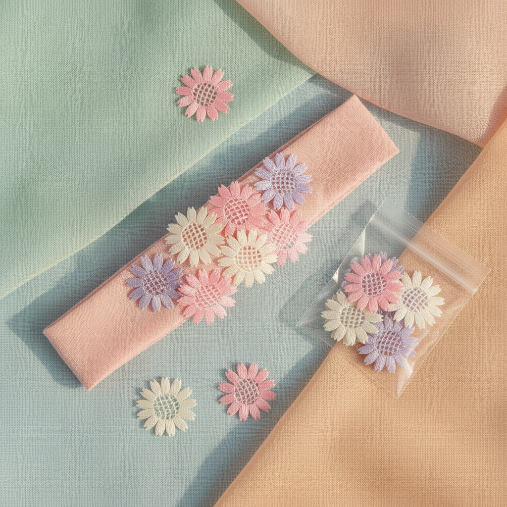 Streuteile Blumen, 4cm, 9St. Holz, lila-mix, FSC - Kidis Art