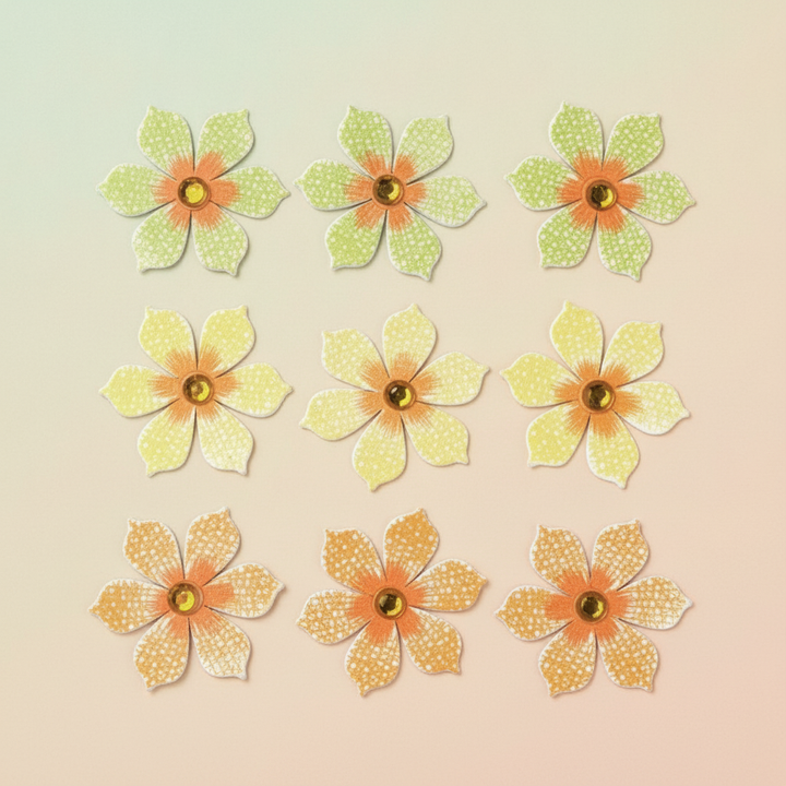 Streuteile Blumen 9St 3,2x3,2 cm - Kidis Art