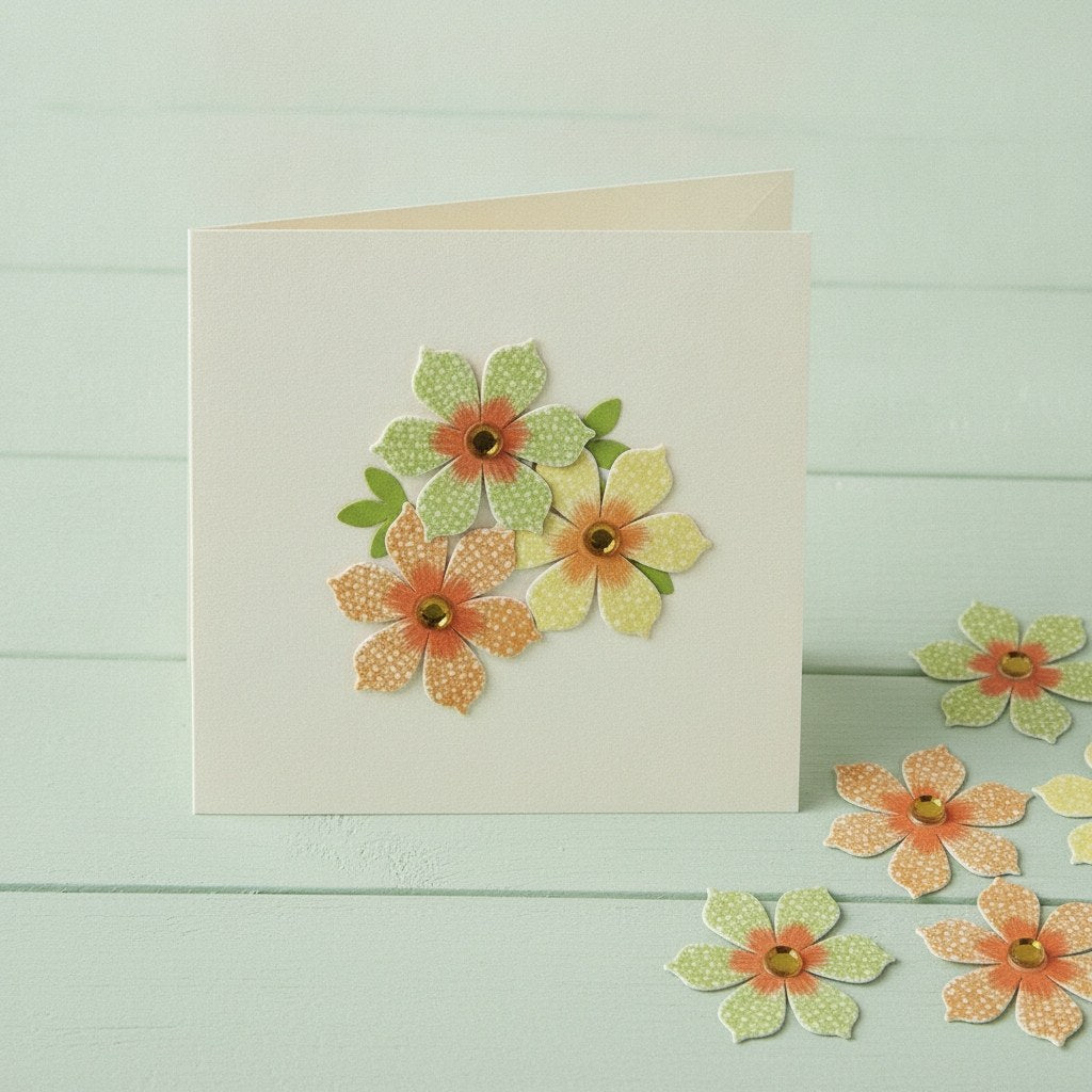 Streuteile Blumen 9St 3,2x3,2 cm - Kidis Art