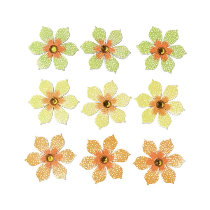 Streuteile Blumen 9St 3,2x3,2 cm - Kidis Art