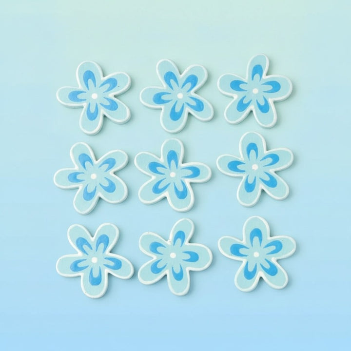 Streuteile Blumen 9St blau 3x3 cm - Kidis Art