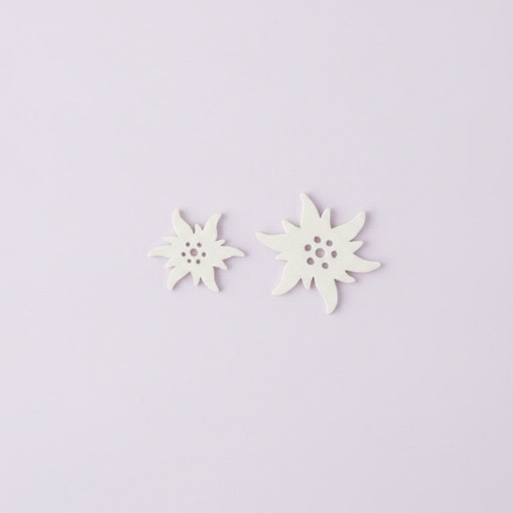 Streuteile Edelweiss 3-4cm Holz, weiss, 10St. FSC - Kidis Art