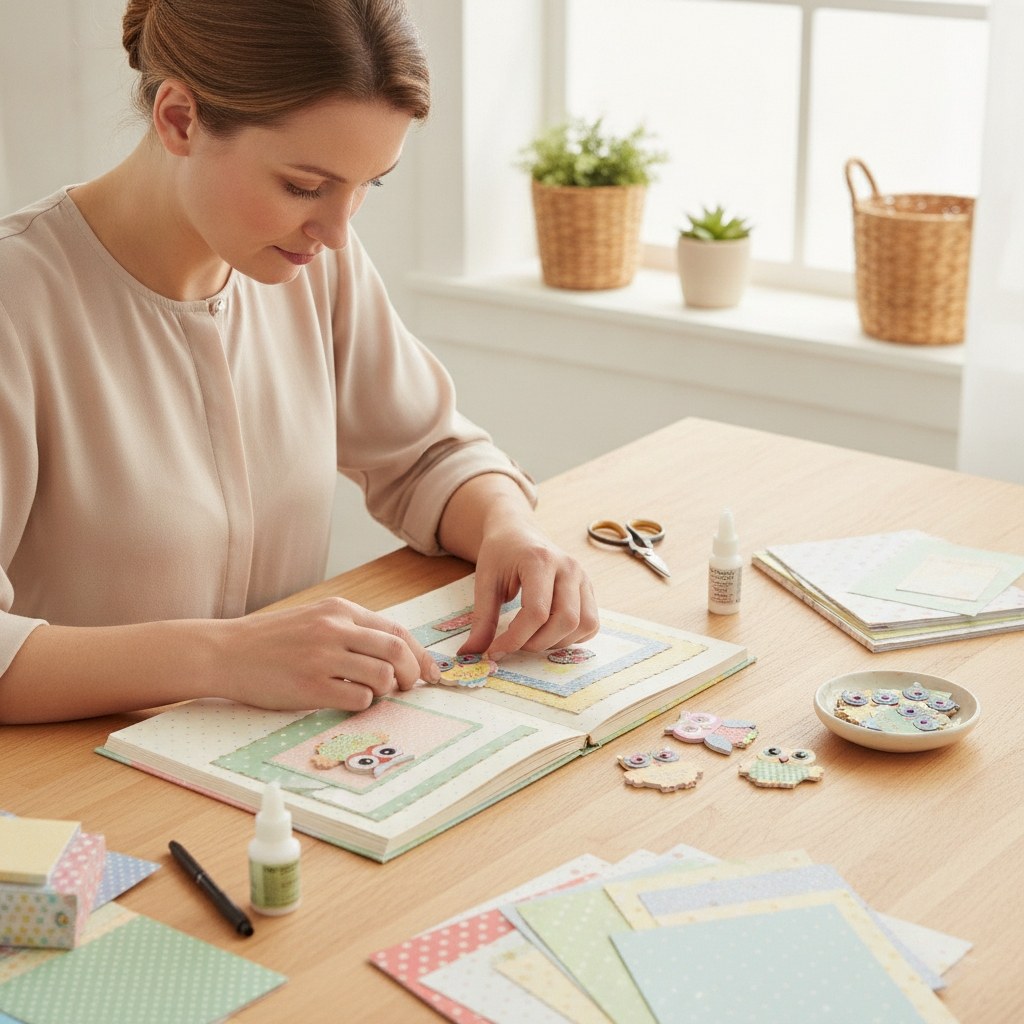 Streuteile Eule 3,5cm 6St sortiert - Kidis Art