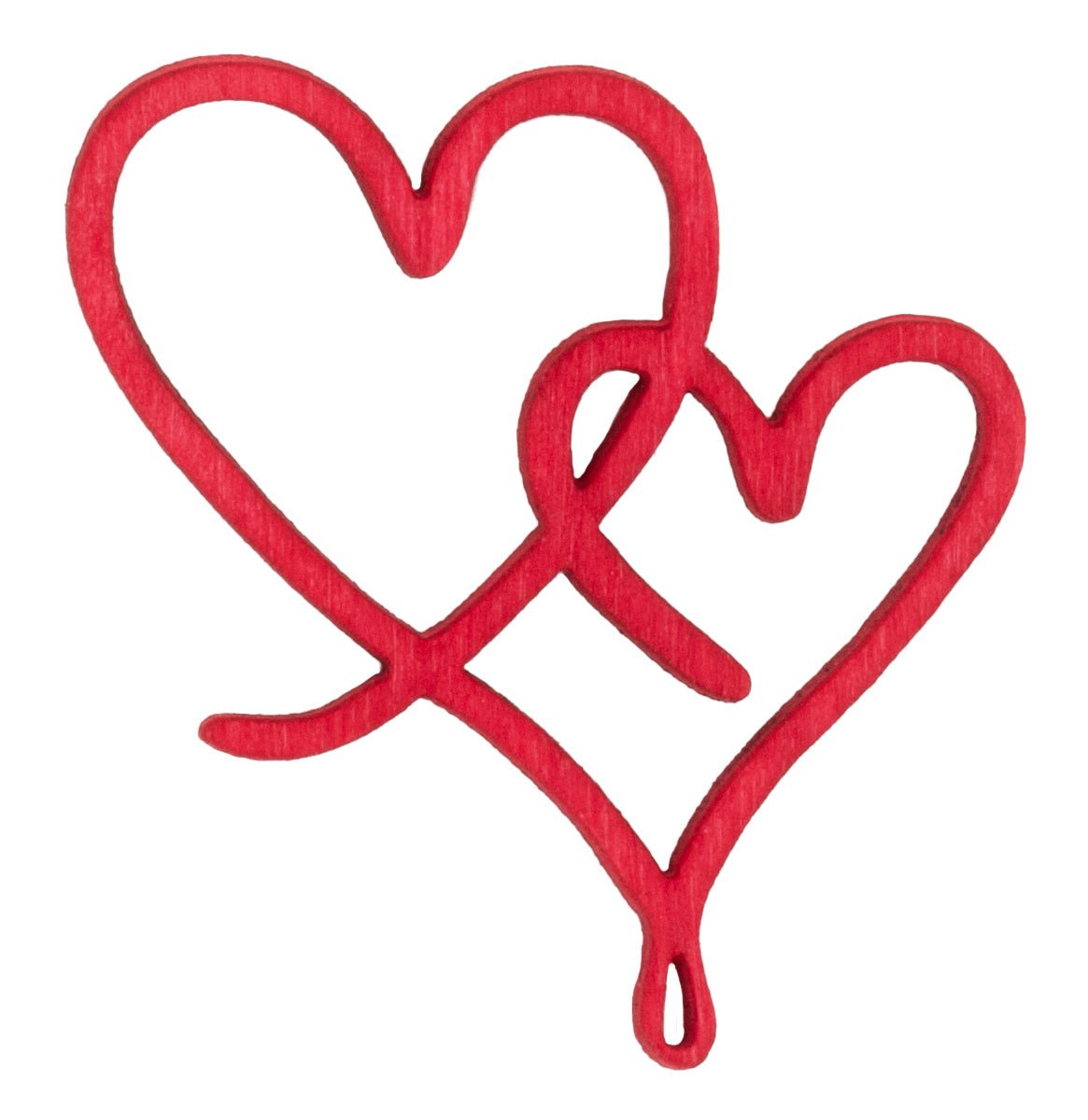 Streuteile Herz, rot 4cm, 9St., FSC - Kidis Art