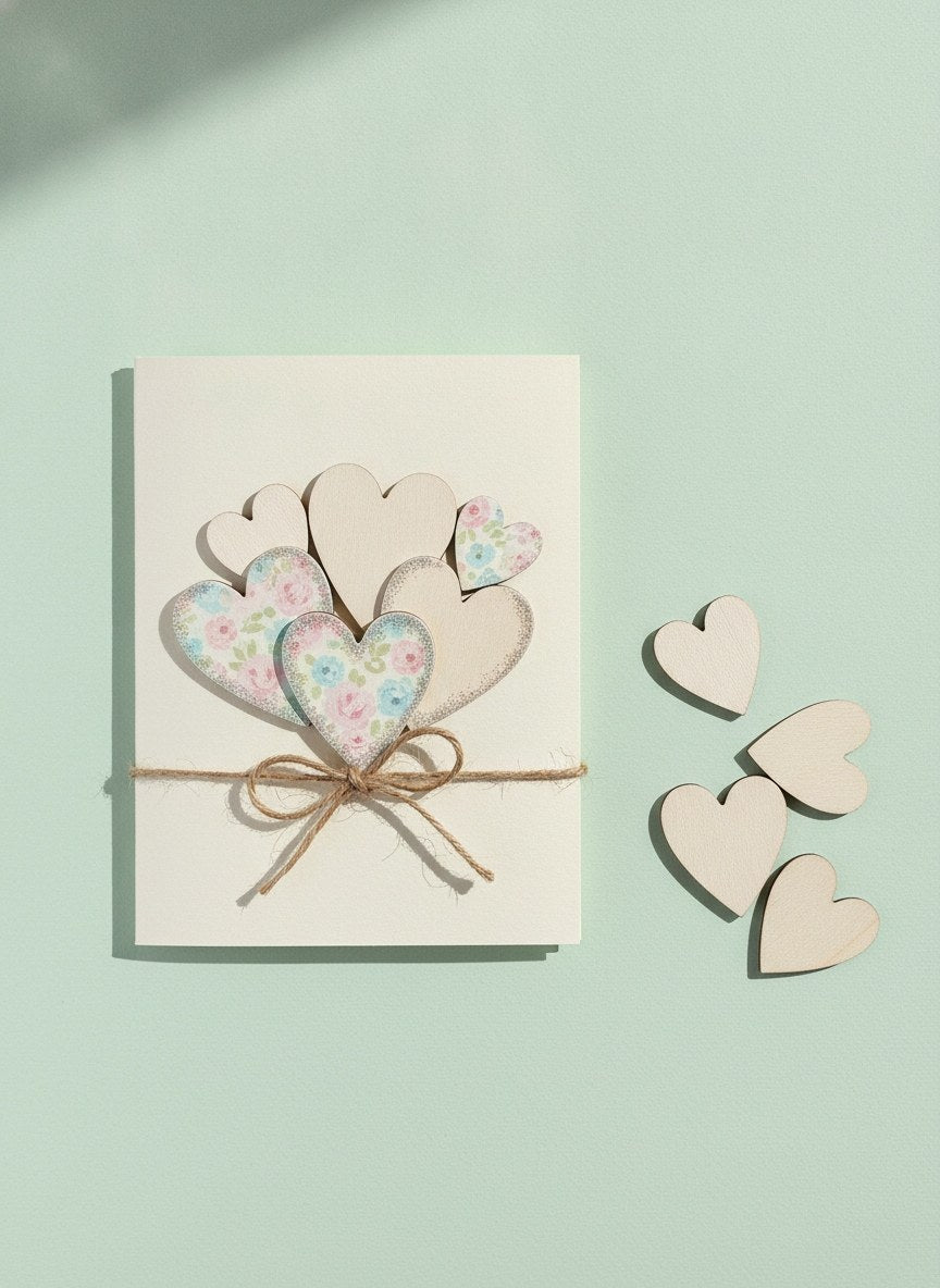 Streuteile Herz, weiss 2,5cm, 18St., FSC - Kidis Art