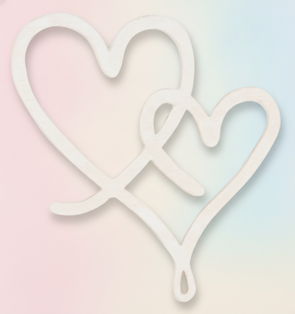 Streuteile Herz, weiss 4cm, 9St., FSC - Kidis Art