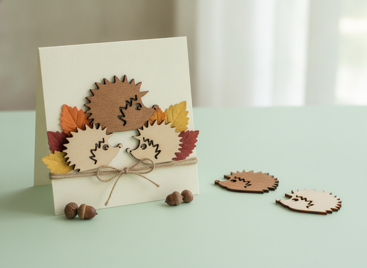 Streuteile Igel, Brauntöne 18St., 2,5cm, FSC - Kidis Art