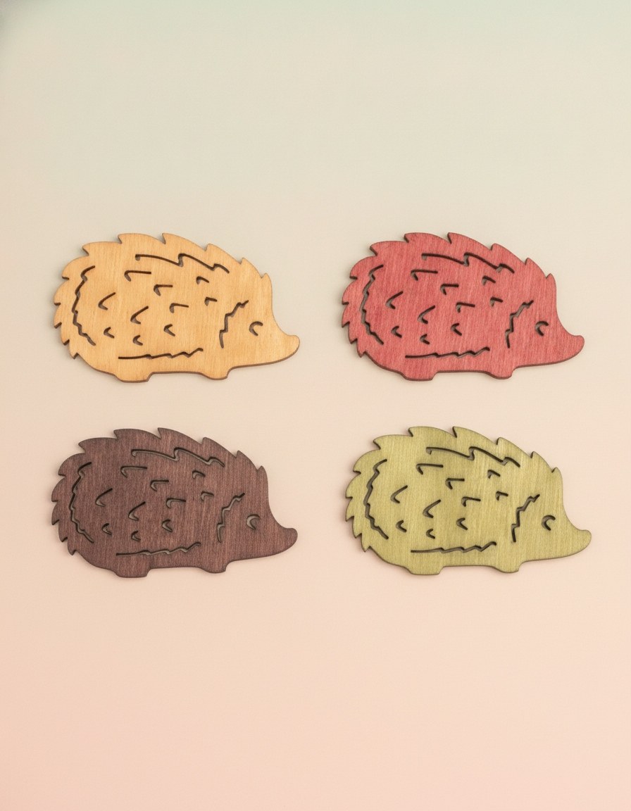 Streuteile Igel, Holz 4x2,5cm, 12St. - Kidis Art