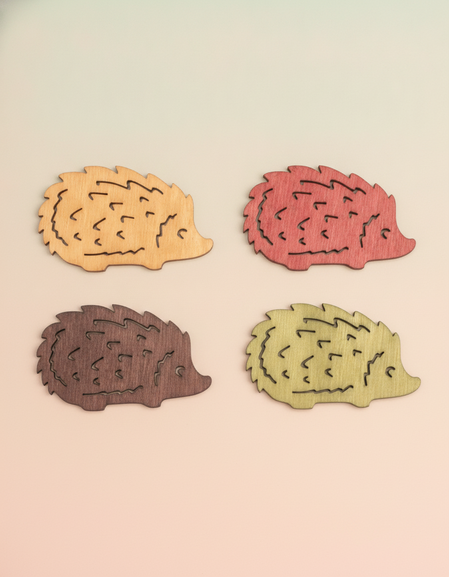 Streuteile Igel, Holz 4x2,5cm, 12St. - Kidis Art