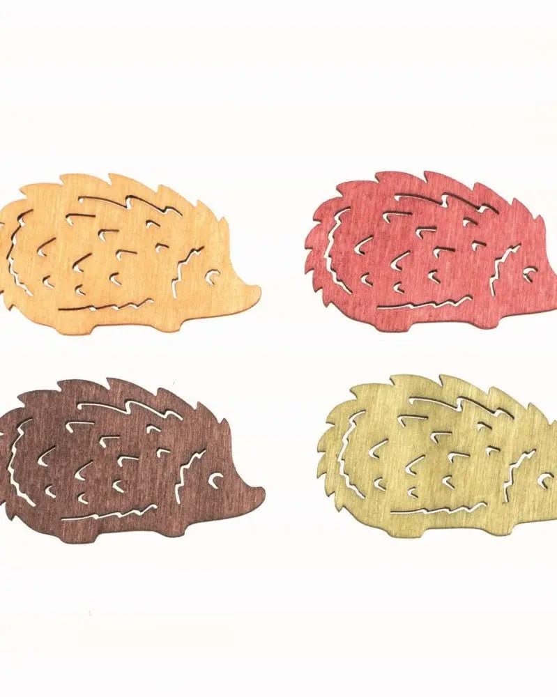 Streuteile Igel, Holz 4x2,5cm, 12St. - Kidis Art