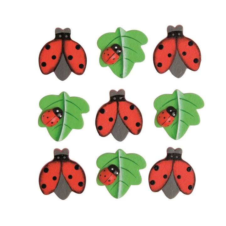 Streuteile Marienkäfer 9St 3,5 cm - Kidis Art