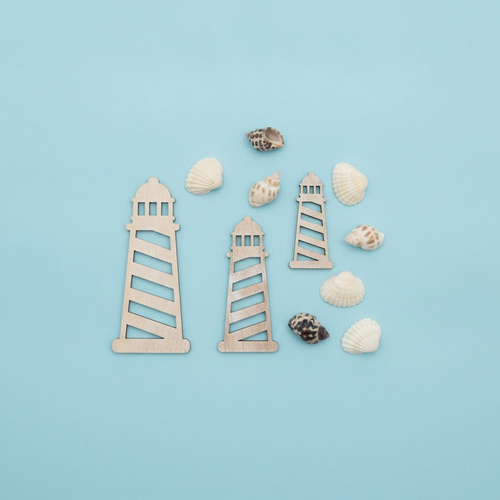 Streuteile mix, Leuchtturm Holz, 5-9cm - Kidis Art
