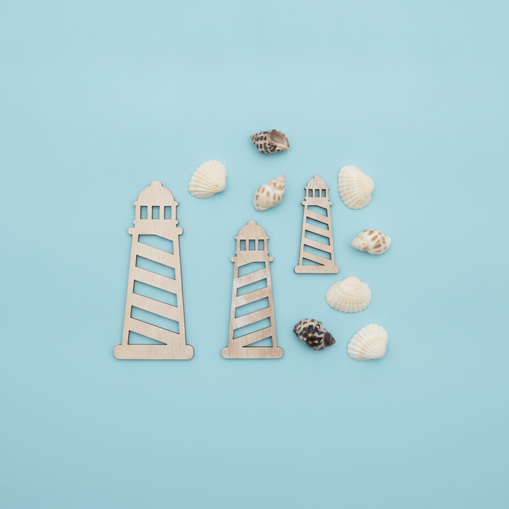 Streuteile mix, Leuchtturm Holz, 5-9cm - Kidis Art