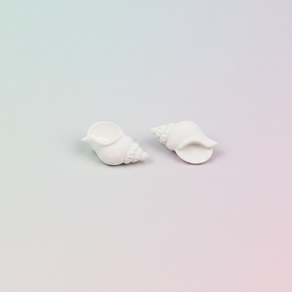 Streuteile Muschel, Polyresin weiss 6 St. 3x2cm selbstkleb. - Kidis Art