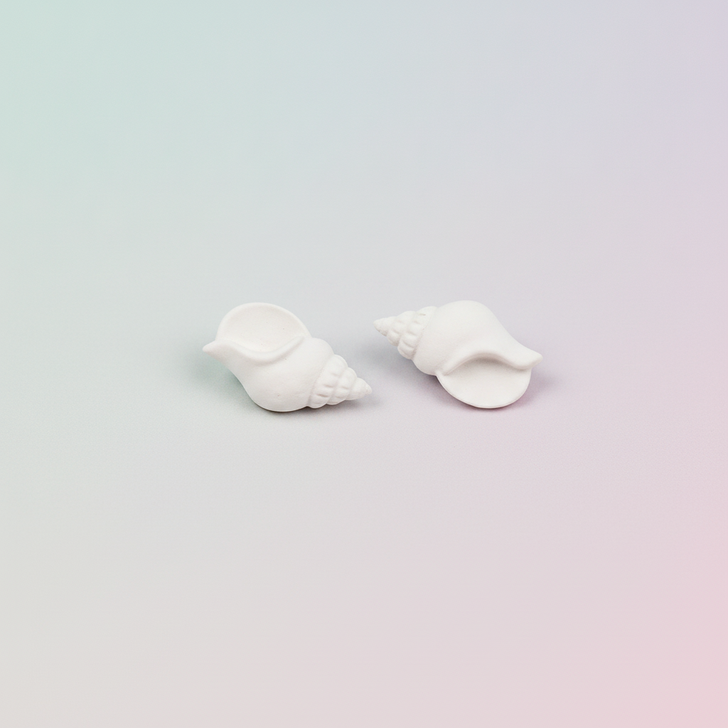 Streuteile Muschel, Polyresin weiss 6 St. 3x2cm selbstkleb. - Kidis Art