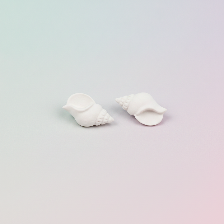 Streuteile Muschel, Polyresin weiss 6 St. 3x2cm selbstkleb. - Kidis Art