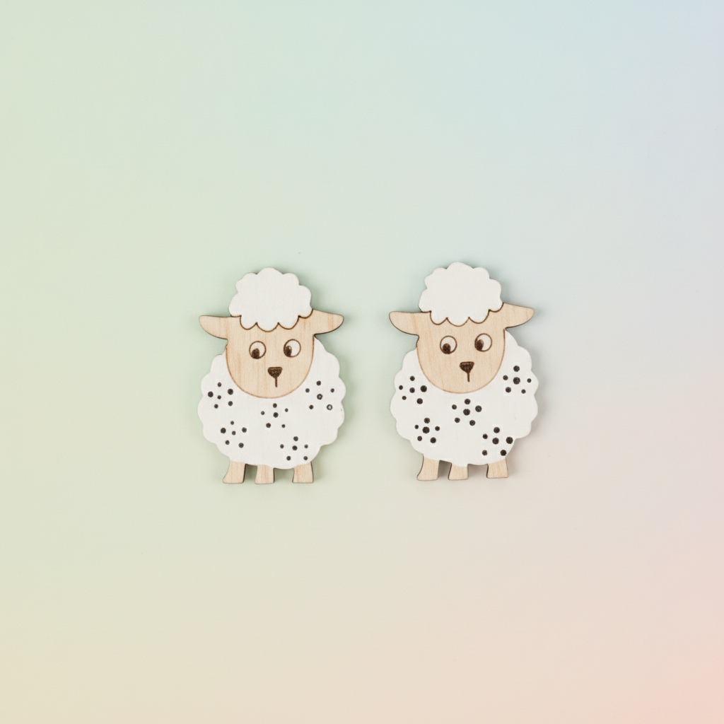 Streuteile Schaf, weiss 4,5x3cm, 6St. - Kidis Art