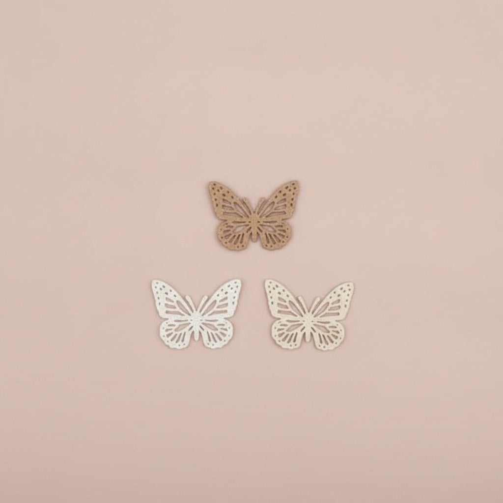 Streuteile Schmetterling, 3cm 12St. Holz natur-braun mix FSC - Kidis Art