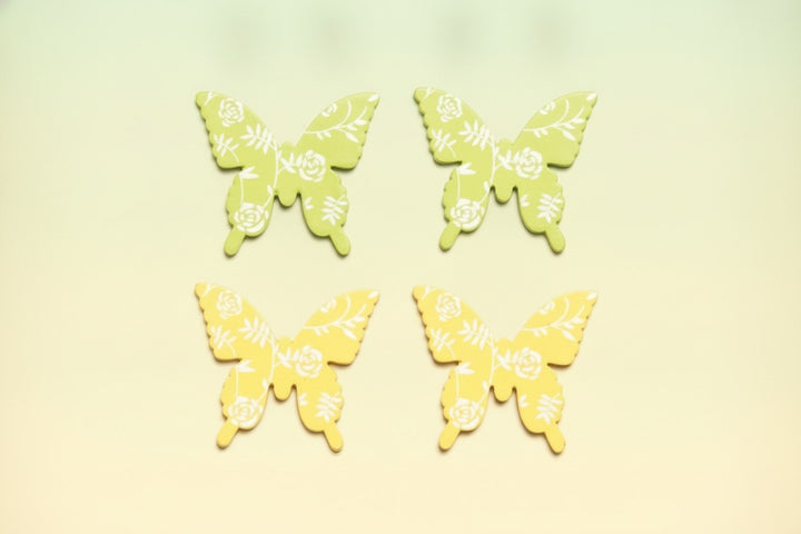 Streuteile Schmetterling 9 St 30mm,gelb/h&
