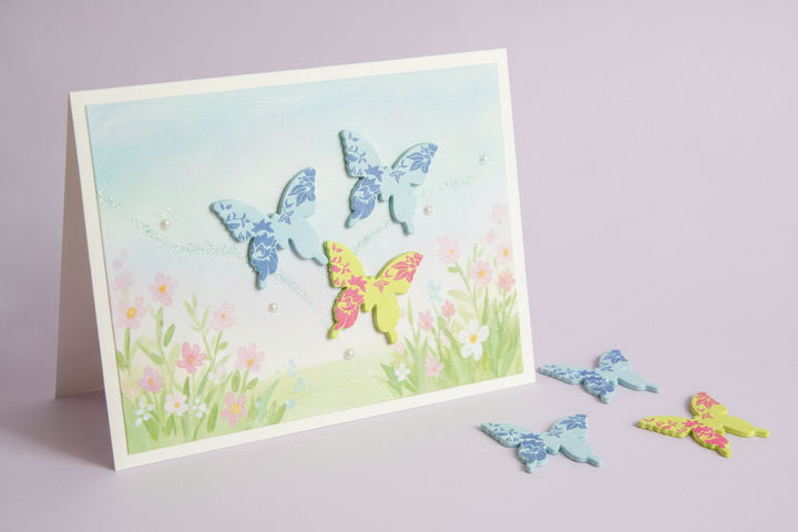 Streuteile Schmetterling, 9 St 3x2,8cm,h&