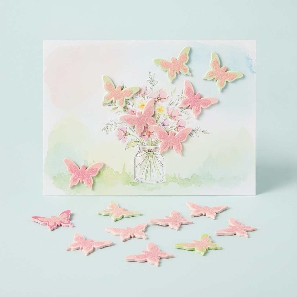 Streuteile Schmetterlinge 9St 2,4x3 cm - Kidis Art