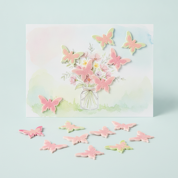Streuteile Schmetterlinge 9St 2,4x3 cm - Kidis Art