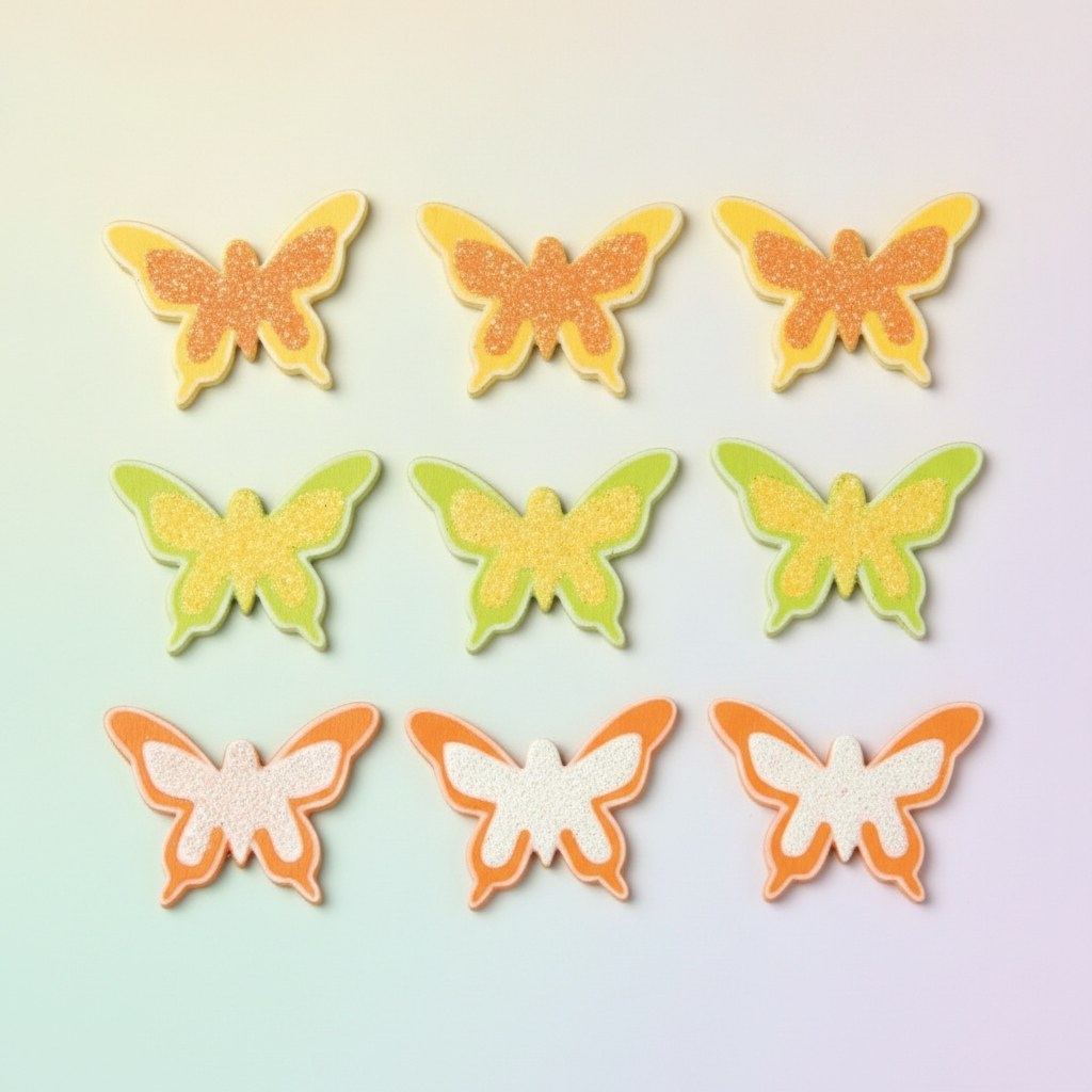 Streuteile Schmetterlinge 9St 3,3x2,5 cm - Kidis Art