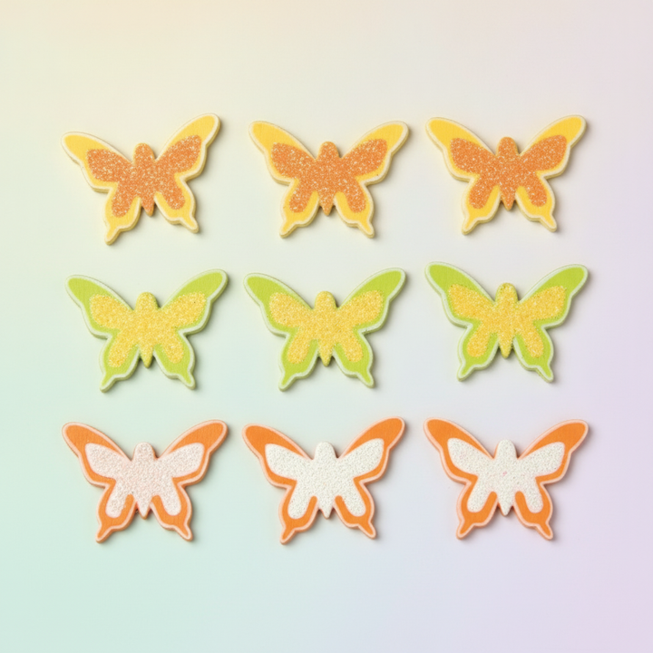 Streuteile Schmetterlinge 9St 3,3x2,5 cm - Kidis Art