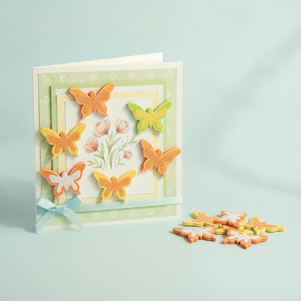 Streuteile Schmetterlinge 9St 3,3x2,5 cm - Kidis Art