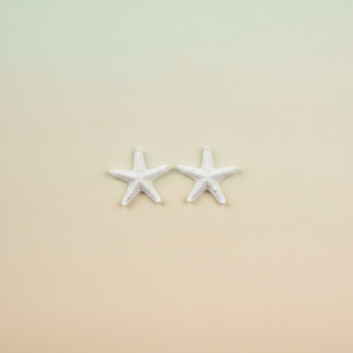 Streuteile Seestern, Polyresin weiss 6St. 3,5x3,5cm klebend - Kidis Art