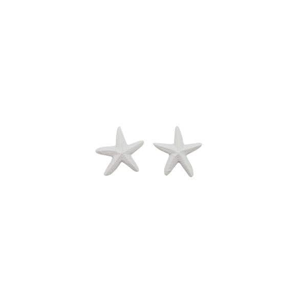 Streuteile Seestern, Polyresin weiss 6St. 3,5x3,5cm klebend - Kidis Art